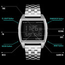 SKMEi Sports Steel Belt Watch Men's Led Digital Waterproof Electronic Watch Y5H8