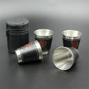 1X(4Pcs/Lot 70Ml Travel Cups Set Metal Cups For Wine Beer Whiskey Mugs Outd
