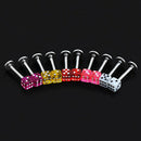 20 Pcs Mixed Cube Dice Lip Ear Studs Rings Tragus Labret Body Piercing Bars Delu