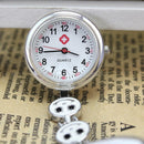Smiling Face Heart Shaped Clip On Fob Brooch Pendant Nurse Hanging Pocket Watch