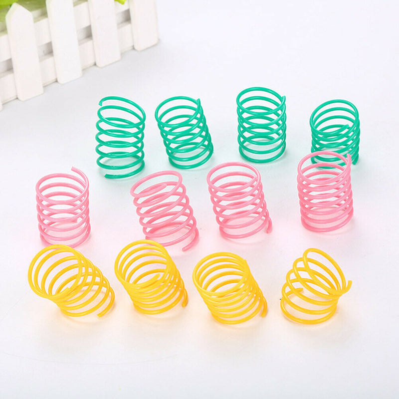 10pcs Plastic Cat Teaser Spring Pet Funny Interactive Flexible Coil Toys