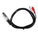 3Pin XLR Female to 2 RCA Male Plug Splitter Audio Adapter Cable Cord 1.5 Meter