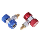 2x AC R134a Quick Connector Car Air Conditioning Coupler Adapter 1/4 " SAE HVAC