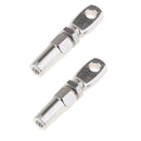 2x Wire Rope Fitting 316 SS. DIY Fitting Rigging Eye Rigging for 3mm Rope