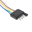 25 inch 5 Pin US Trailer Light Wiring Harness Extension Connector Flat Plug