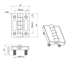 Stainless Steel Boat Cabin Door Hinge with Screw Bolt Marine Hardware