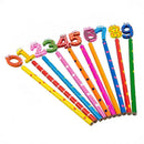 10pcs Cute Wooden Number 0-9 Pencils For Kids---Random Pattern I5Y4