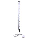 10 LED Flexible USB Laptop Desk Lamp Work Children Night Lights (Black)