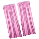 2x 100x200cm Tulle Door Window Curtain Drape Panel Sheer Valance Divider Pink