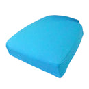 Spandex Stretch Seat Pad Cover with Buckles for Wedding Dining Chair Skyblue