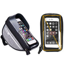 Bike Front Frame Touch Screen Waterproof Phone Bag Top Tube Pannier (Grey)