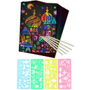 50 Piece Rainbow Magic Paper for Kids Black   Art Crafts Notes Boards Sh Ew