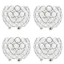 Set of 4pcs Crystal Bing Candle Holder Banquet Candlestick Table Centerpiece