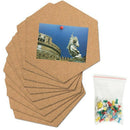 Hexagon Cork Collage Board, Pin Board Decoration, Mini Wall Cloth Bulletin  N3E9