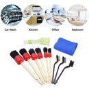 11 Pieces Auto Detailing Brush Set Including 6 Pcs Natural Boar Hair Detail