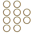 20pcs Brass Round Split Key Chain Rings Key Holder Loop Craft 12mm 25mm