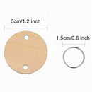 100 Pieces Round Wooden Discs with Holes Birthday Board Tags and 100 Pieces D6C9
