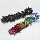 Fashion Women Colorful Rhinestone Statement Geometric Long Charm Drop Earrings