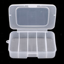 5 Cells Clear Fishing Accessories Holder Tackle Box Beads Snaps Storage Case