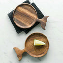 Small Wood Dessert Plate Mini Fish Fruit Sushi Plate Sauce Dish MatB Bj