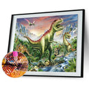 5D DIY Full Round Drill Diamond Painting Dinosaur World Cross Stitch Craft