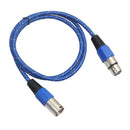 Weaving 3 Pin XLR Microphone Cable Male to Female Audio Extension Cord