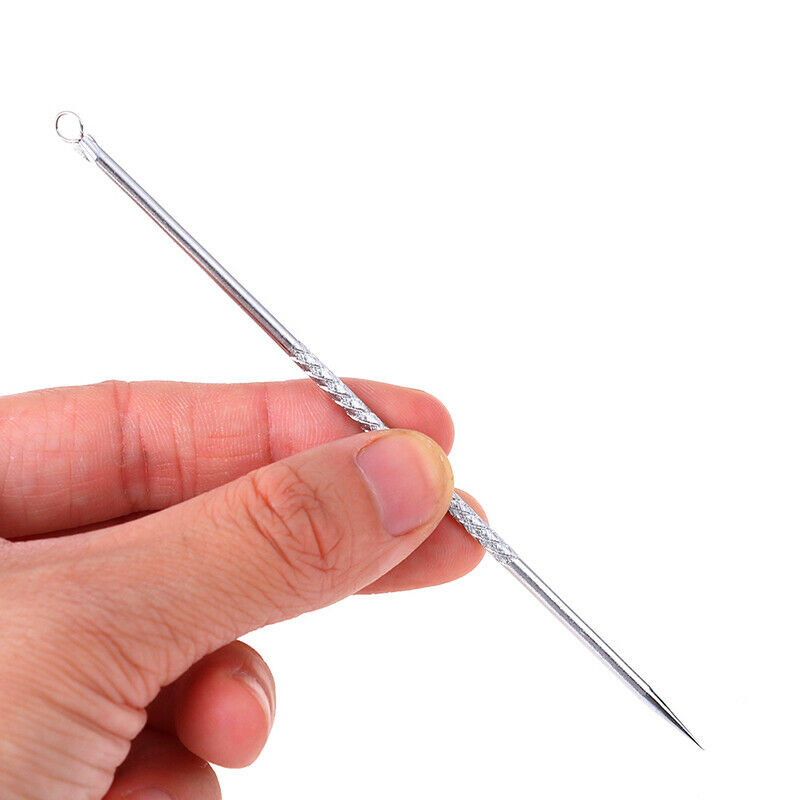 7Pcs Tool Kit Acne Extractor Remover Blackhead Pimple Needles Blemish Tre Nw