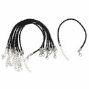 10 X Black Leather Bracelet Cord Fits Charm Beads 0.12" HOT