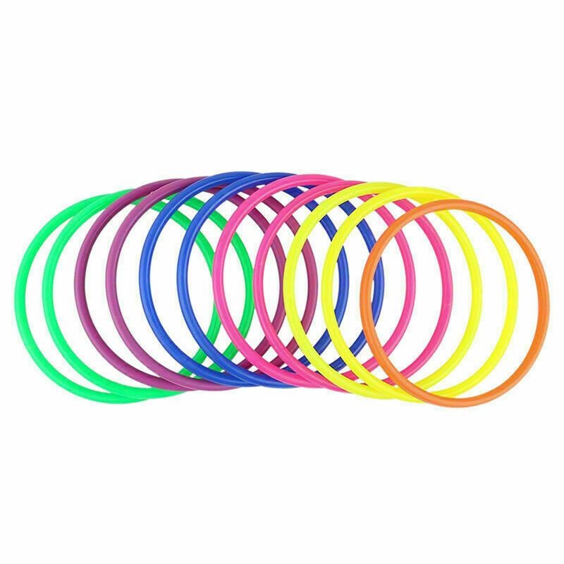 10X Child Kids Plastic Toss Rings Circle Hoopla Game 5.1" Throw to D9Q3 S0D Y1N7