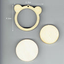 Bear Shape Mini Wooden Cross Stitch Embroidery Hoop Ring Frame Machine-Fixed BX