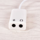 USB Sound Adapter to 3.5mm Mini Jack Audio&Microphone Mic for Skype PC Laptop â„–[