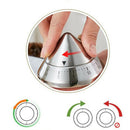 Stainless Steel 60min Clock Kitchen Tine Bake Timer UFO Mechanical Reminder