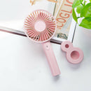 1X(Mini Portable Handheld Fan With Makeup Mirror, 2000mah Rechargeable Batt