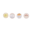 500 Pcs Round Cartoon Thank You Stickers Cute Sun Rainbow Clouds StiSEAU