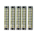 5 Sets Dual Row 12P Screw Blocks and Pre Insulated Terminal Barrier Strips