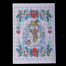 DIY Stamped Cross Stitch Kit New Year Snowman Pattern Xmas Gift 11CT 27x37cm