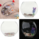 Flat Mouth Clear Mini Desktop Glass Fish Tank Aquarium Bowl Decoration 1