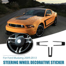 For Ford Mustang 2009-2013 Carbon Fiber Steering Wheel Button Frame Trim Cover