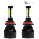 4 Sides  H8 H9 H11 2000W 300000LM LED Headlight Bulbs Conversion Kit 600_