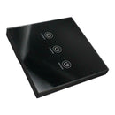 Durable Touch Black Glass Touch Remote Control On Off Switch 3 Gang