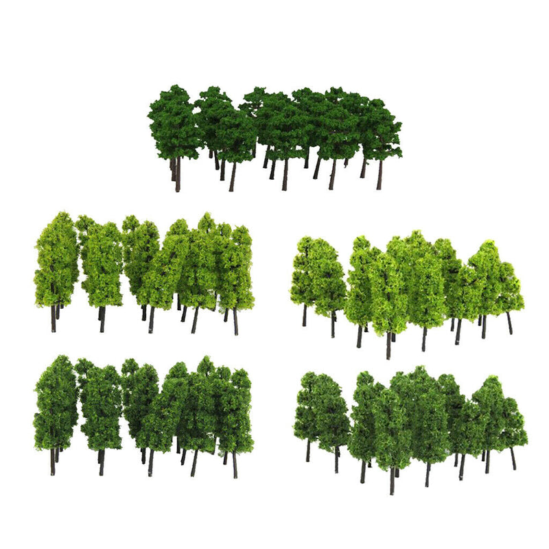 80Pc Plastic Green Trees Train Railways Park Architecture 1/150 1/200 1/250
