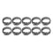 10pcs Single Ear Stainless Steel Hydraulic Hose Clamps O Clips (10.8-13.3mm
