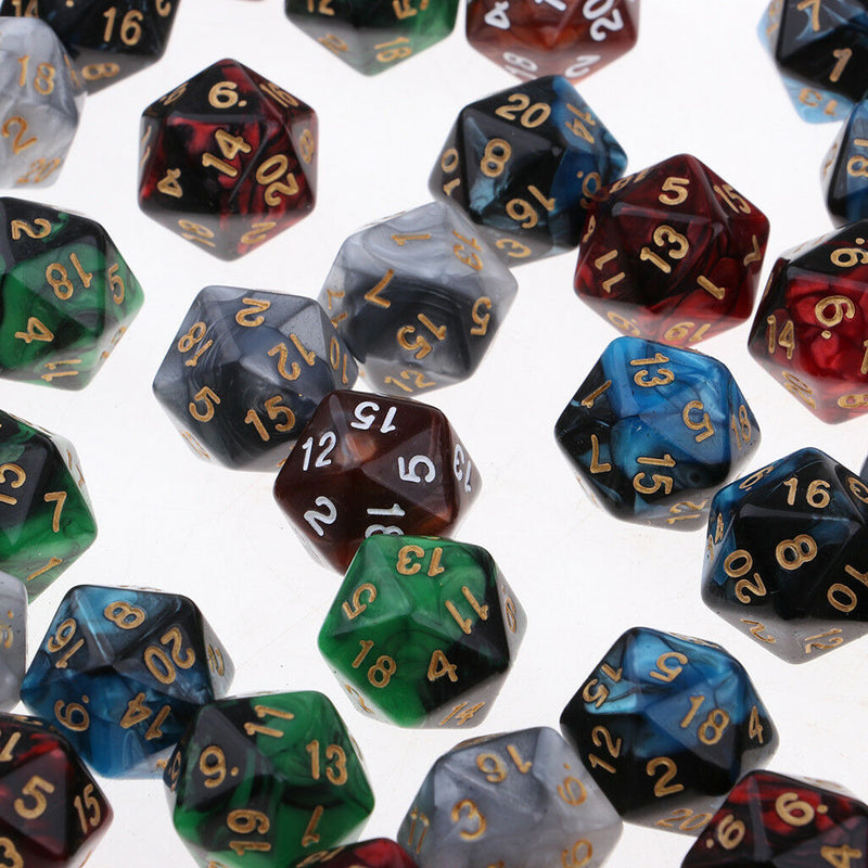 Multi sided dice set of 50 D20 Dungeons D&D RPG Role play