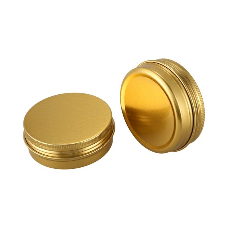 10Pcs Cans Screw Top Containers Aluminum Round Cans Travel Tins Storage Jar N8O1