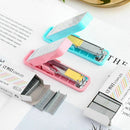 deli Geometric manual stapler No. 10 Staples set Mini Stationery office acc R6H2