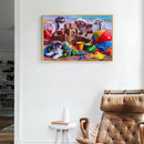 5D DIY Full Round Diamond Painting Beach Dogs Cross Stitch for Home Decor