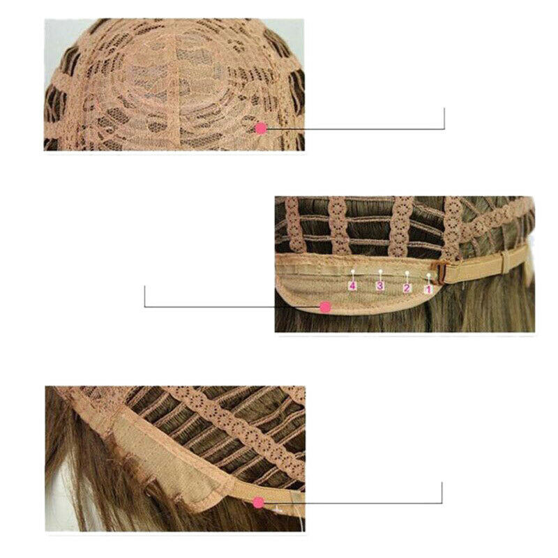 Beauty Synthetic Long Wavy Wig For Woman Wig Brown Black Heat Resistant Fib B6Y5