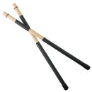 Professional Bamboo Drumsticks Brushes Black Pro Hot Rods Drum Sticks 19 Dowels