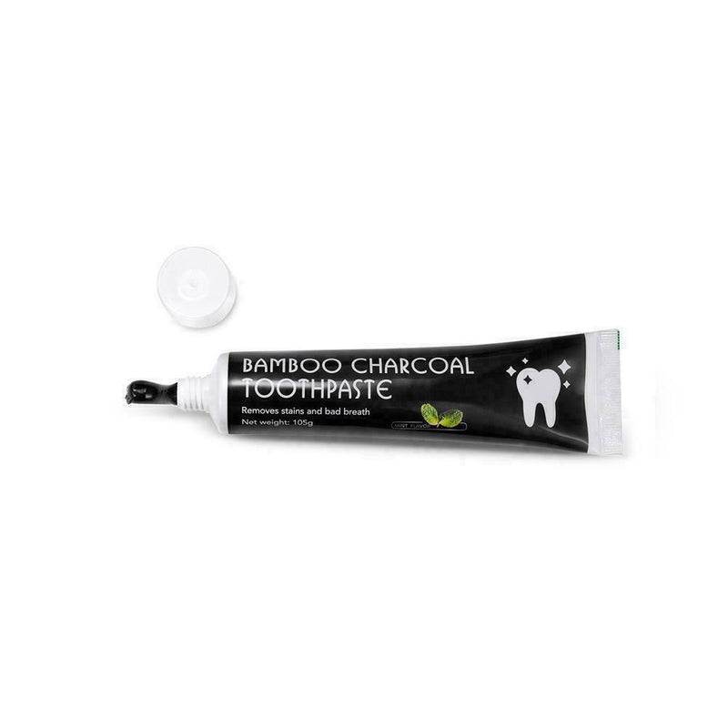 Bamboo Charcoal Teeth Whitening Toothpaste Black Removes Bad Breath 105g F3V1