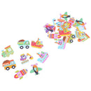 25pcs Mixed Wooden Painted Cartoon Car Decorative Buttons For Crafts DIY Sewing